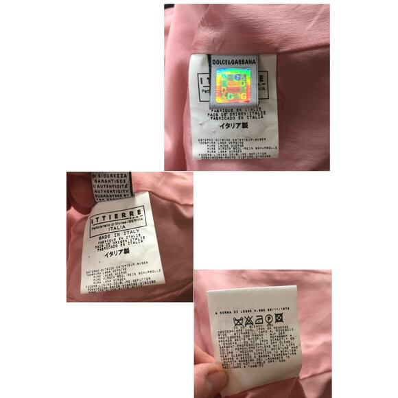 Dolce & Gabbana Pink Jacket Wool Leather Trim Buckles D&G Women 26/ 40 MOTH READ - Picture 7 of 16